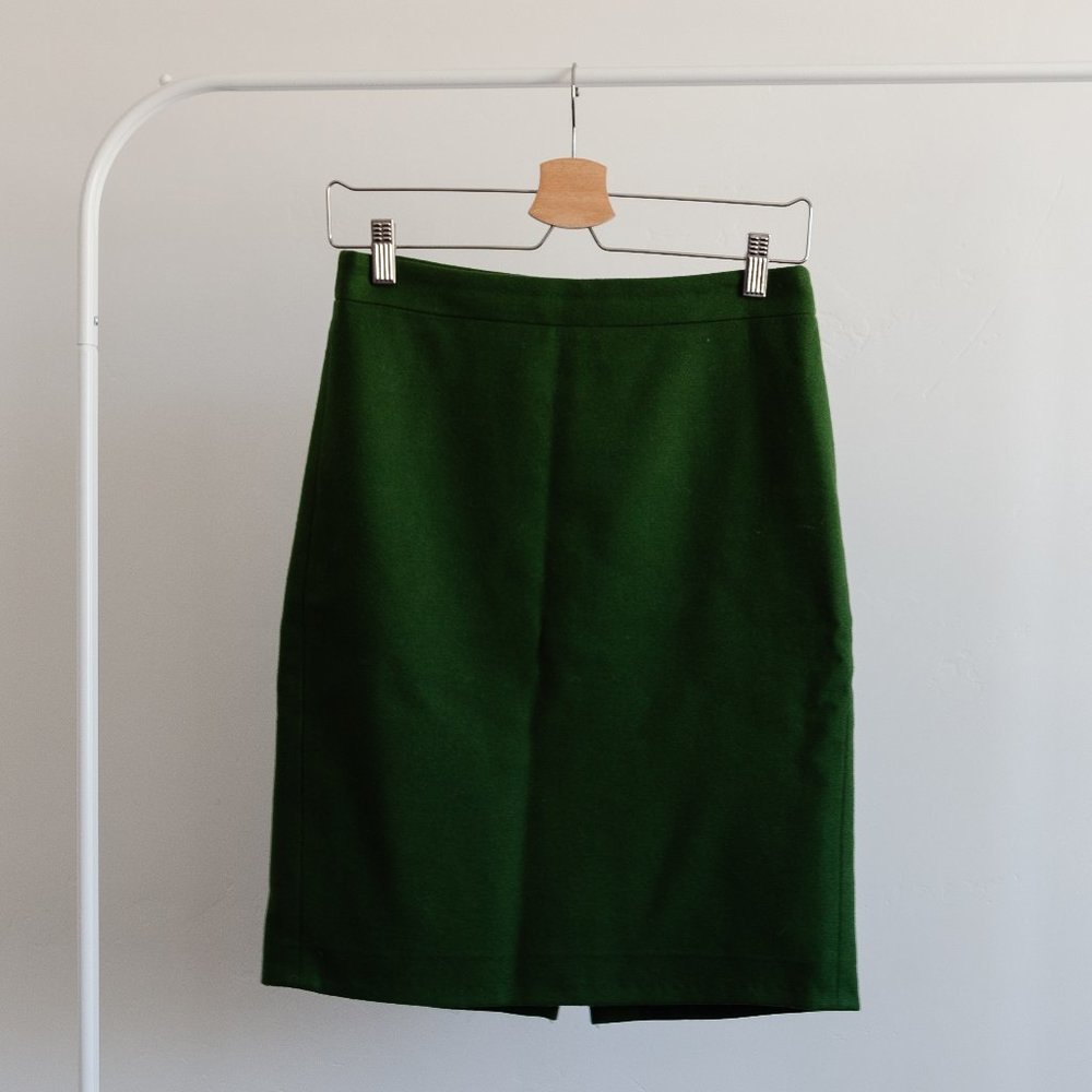 J. Crew The Pencil Skirt in Wool